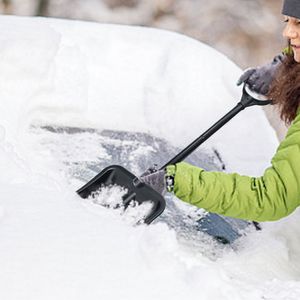 Parent-Child Playing Snow Shovel Lightweight Aluminum Alloy Shovel with Handle Large Capacity Snow Shovel for Garden Car Camping