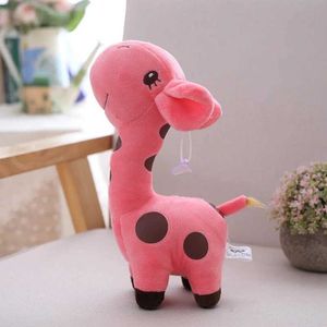 Bambole peluche 18 cm/25 cm Giraffa carina peluche giocattolo a ciondolo morbido cartone animato animali da cartone animato bambola per bambini giocattoli di compleanno di natale regali colorati h240521 ewlz