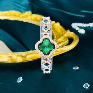Diamant Inlaid Four Leaf Clover Quartz Watch Live Broadcast Nisch High-End Womens