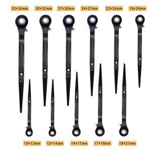 Chave de 14x17mm de soquete de soquete Funnytek Ratchet Spanner, Spanned Spanner Aço Erigando o andaimes Ferramentas Ferramentas de Ferramentas de Ferramentas Conjunto de Ferramentas