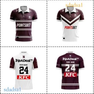 2024 Manly Sea Eagles Polo Рубашка Home Away Singlet Rugby Jersey - Mens Print Custom Number Number