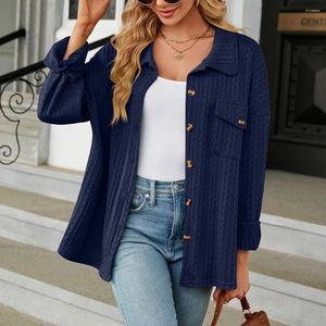 Ethnic Clothing Comfy Fashion Women Coat Jacket Long Sleeve Loose Slight Stretch Solid Color Sweatshirt Black/Red/Navy/Dark Green