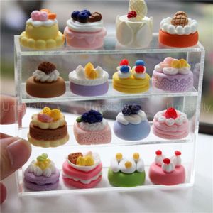 Söt 1/6 Skala Miniature Dollhouse Cake Simulate Mini Food For Doll BJD Spela Kitchen Toy Girls Gift