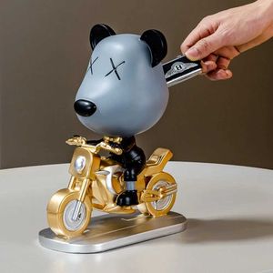 Actionspielzeugfiguren Haus Ornamente gewalttätiger Motorradkollektion Wohnzimmer Harzhandwerk Geschenke Skulpturendekor H240522