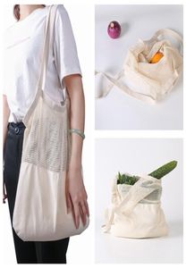 Reusable String Shopping bag Fruit Vegetables Eco Grocery Bag Portable Storage Bag Shopper Tote Mesh Net Woven Cotton Storage Bags3482373