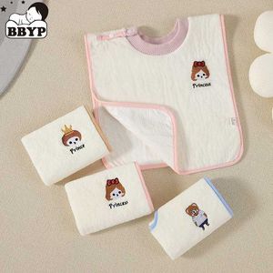 Bibs Burp panos de bebê Babro de algodão recém -nascido à prova d'água babador babador bordado baby baby baby Childrens BIB D240522