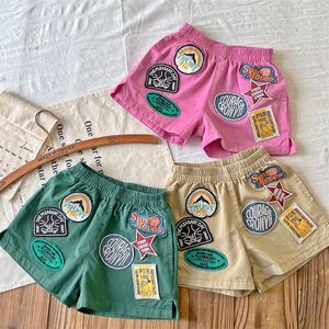 Fashion Boys Girls Letter Badge Shorts DD Style Kinder elastische Taille Hot Shorts Designer Kinder Stickerei Casual Shorts S1412