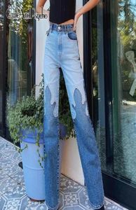 Harajuku patchwork y2k jeans baggy women vintage streetwear in vita alta pantaloni di jeans casual estetica mamma jeans anni '90 cuteandpsycho1177564281