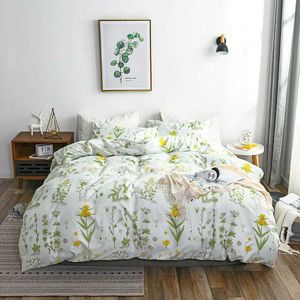 Conjuntos de roupas de cama estamadas de flores de grandes dimensões macias e confortáveis e dupla e dupla capas de edredão de tamanho floral de grandes dimensões Capas de edredão sem sheetsq240521