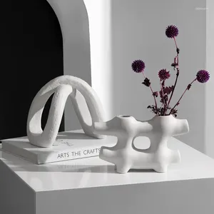 Vasi moderni creati creativi astratti ceramica vaso scultura da soggiorno tavolo da fiore secco Accessori per decori per la casa