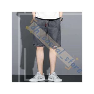 New Summer Men Denim Shorts Drawstring Loose Y2k Fi Pocket Streetwear Hip Hop Male Jeans Short Sweatpants S-5Xl W2a9# 647