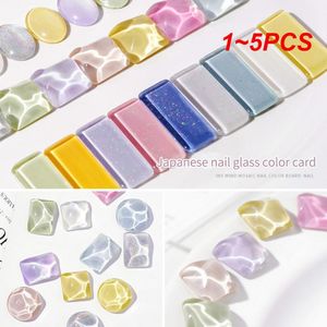 1 ~ 5pcs Clear Glass Glass Colar Card Образцы карты карты диаграммы гель -лак шаблон для ногтей.