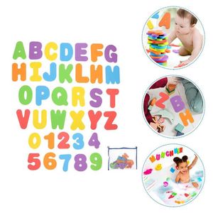 Bath Toys English Letter Sticker Alfabetet Childrens Toy Foam Bathtub Mesh Bag Learning Recognition D240522