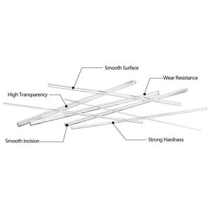 1-10PCS Clear Acrylic Rod DIY craft architectural model <strong>material acrylic</strong> transparent rod multi size length 100-300mm