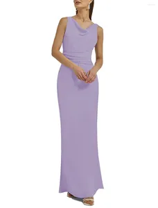 Festklänningar Lång aftonklänning för kvinnor Enkel klänning Bag Crotch Fishtail kjol Oregelbunden stor läckage tillbaka 2024