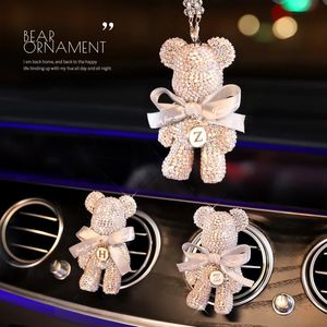 Car Interior Decoration Car Outlet Vent Air Freshener Fragance Bling Crystal Bear Perfume Smell in the Car Auto Accessories 240507