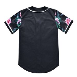 野球ジャージーの男性ストライプ半袖ストリートシャツブラックホワイトスポーツシャツYAJ1001 43F6B