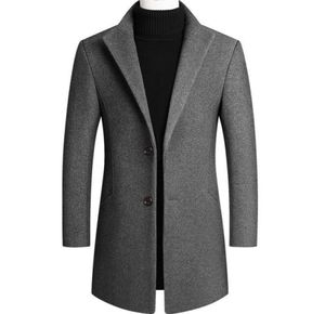 Mens Overcoat Woolen Coat Long Male Windbreaker Cotton Thick Warm Top coat Men Business Jacket Outwear5120298