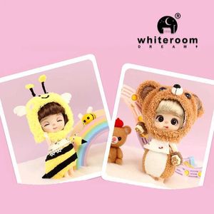 Puppen 2024 neue Mini -Taschen -Puppen -Tier -Form -Kleidung Babypuppe Süßes Urlaubsgeschenk für Mädchen Dragon Panda Kaninchen Little Bär Regenbogen S2452201 S2452201 S2452201