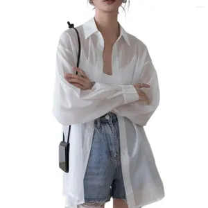 Women's Blouses Stylish Sun Protection Shirt Summer Chiffon Cardigan Open Back Strap Top For Work Leisure