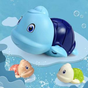 Bath Toys Bathroom Toy Baby Water Chain Clockwork Cute Cartoon Animal Turtle Baby Shower and Shower with Water Baby Toy d240522