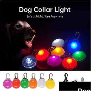 Other Dog Supplies Led Collar Pendant Rechargeable Pet Usb Luminous Flash Light Leash Accessorie Decoration Necklace Drop Delivery H Dhulw