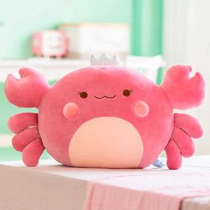 Plush Dolls 58cm Soft Down Cotton Crab Plush Toy Cartoon Animal Ocean Creative Stuffed Doll Sofa Pillow Cushion Friends Girls Birthday Gifts H240521 Y34P