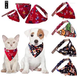 Abbigliamento per cani regolabile cucciolo di pet gatto sciarpa con cassa al collo asciugamano accessori in cotone bandana triangolare bandana