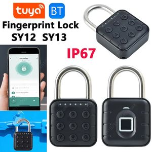 SY12 SY13 FINGERPRINT LOCK KEYLESS med TUYA APP Vattentät säkerhet Anti Stöld Hänglås för skåp Ryggsäck Kontor Bicycles 240516