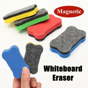 13Pcs High Quality Mini Bone Colorful Magnetic White Board Erasers Drywipe Marker Cleaner Teacher School Office Whiteboard 240430