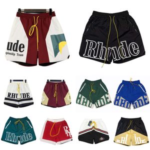 Rhude Shorts Designer Mens korta lösa kortare kvinnor Simma Cashew Flower Couples Sportwear Man S Casual Beach Rhudes Sweatpants 12f