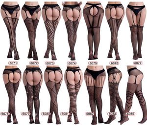 607 Kvinnor Svart Sexiga strumpor Strumpor Linglingies Seethrough Pantyhose6480752