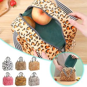 Dinnarware Prind Animal Print Isolle Saco de Isolamento portátil Luje Viagem Piquenique Trabalho para a escola Com Rice Zoo Forks