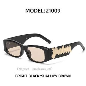 Ретро маленькие рамки Женщины высококачественные панельные дизайны буквы пальмы солнцезащитные очки для мужчин с персонализированными ретро-очками 2024 634
