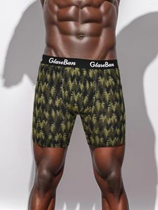 UNDUPTS MID LONG BOXER ŞARKILARI İç çamaşırı Adam Pamuk Erkek Erkekler İçin Seksi Homme Boxershorts Kutu Gay Panties Slips 2