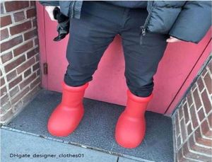 2023 uomini Stivali da pioggia Designe Designe Big Boot Red Spesso Bootie non slip Piattaforma in gomma Bootie Fashion Astro Boy Dimensioni 35-44 K24033691