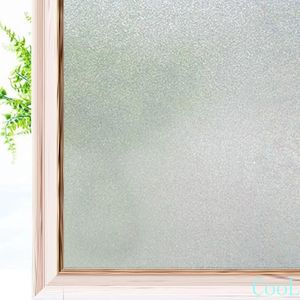 Fönsterklistermärken matt frostad integritetsfilm Icke-vidhäftande glas klamrar anti UV ogenomskinlig självstatisk klistermärke för hemmakontoret