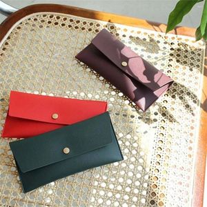 Wallets PU Leather Envelope Temperament Korean Style Portable Change Bag Multifunctional Coin Purse Women Long Clutch