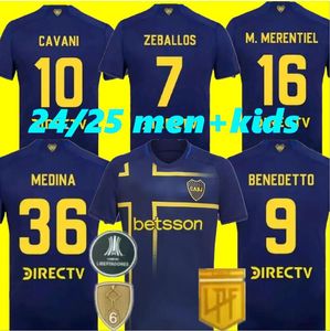 24 25 Boca Juniors Soccer Jerseys Special 2024 2025 Cavani Janson Medina Villa Fernandez Benedetto Zeballos Blondel Barco Taborda Rossi Football Shirts Men Kid Kit