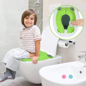 Toilet Seat Covers Portable Kids Travel Potty Pad Baby Folding Training Cover Toddler Urine Assistant Cushion Children Pot Seater Xidaj