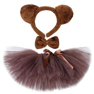 Spódnice Brown Bear Tutu Spódnica dla dzieciaków Bożego Narodzenia kostiumów na Halloween Dzieci Animal spódnice