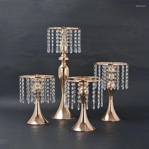 Wazony 2024 1PCS/zestaw do dekoracji Wysoki złoty metalowy metalowy wazon przyjęcie środkowe Tabele Decor Home Decor