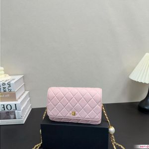 10A Fashion Flap Designer Chain Cute Mini Bag Hadbag Handle Leather Cross Decoration Bag Diamond Lattice Body Pearl Women Shoulder Clas Fwms