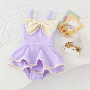 2024 New Girl Girl Swimsuit Baby Fashion Fashion Sling de uma peça de banho de banho de verão de verão