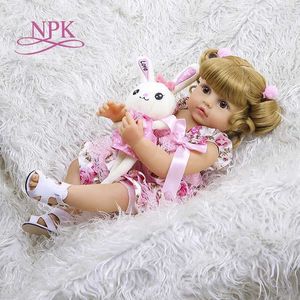 Dolls NPK 55cm Bebe Doll Doll Regenerado Baby Doll Silicone Touch Soft and Realistic Anatomy Flexível Correto S2452307