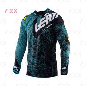 メンズTシャツMTB LEATTレーシングモーターサイクルマウンテンバイクチームダウンヒルジャージーオフロード自転車機関車クロスカントリーE0V1