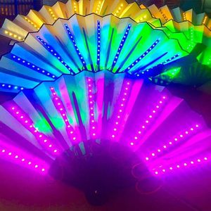 LED Toys Luminous Folding Led Fan Dance Light Fan Night Show Stage Performance Bar Night Club Party Decoration Night Light