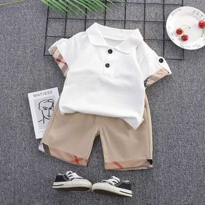 Shorts Family Matching Outfits Summer New Baby Boys Clothing Set T-shirt+Shorts Barn och flickor Set WX5.22