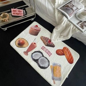 Mattor Creative Food Carpet Non-Slip Girls Bedroom Badrum Absorberande golvmatta ins stil nischdesign realistiskt