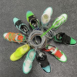 Designer Mini 3D Basketball Shoes Keychains Stereoscopic Sneakers Key Chain Car Backpack Pendants